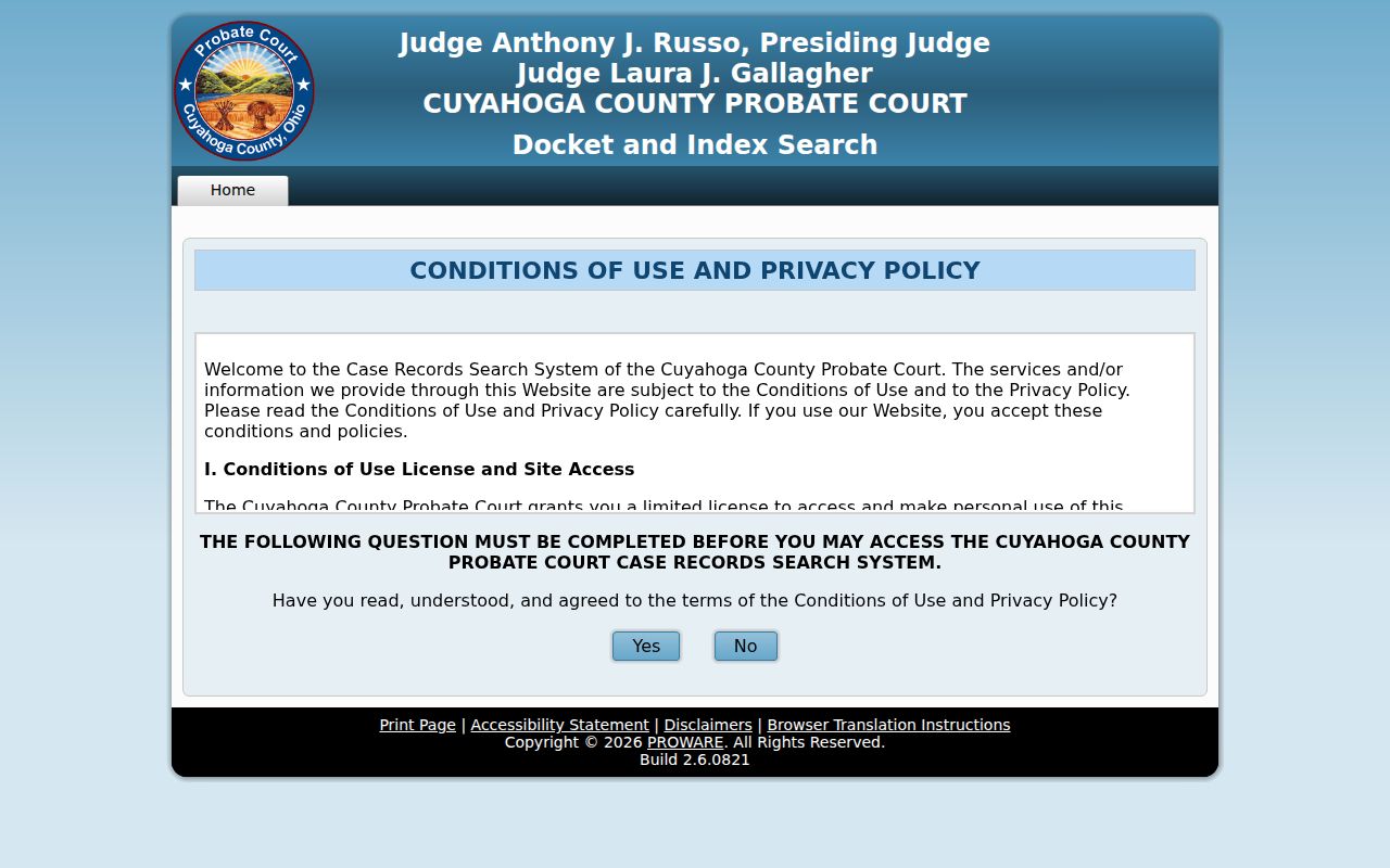 Mayfield Heights residents directory Probate Court docket
