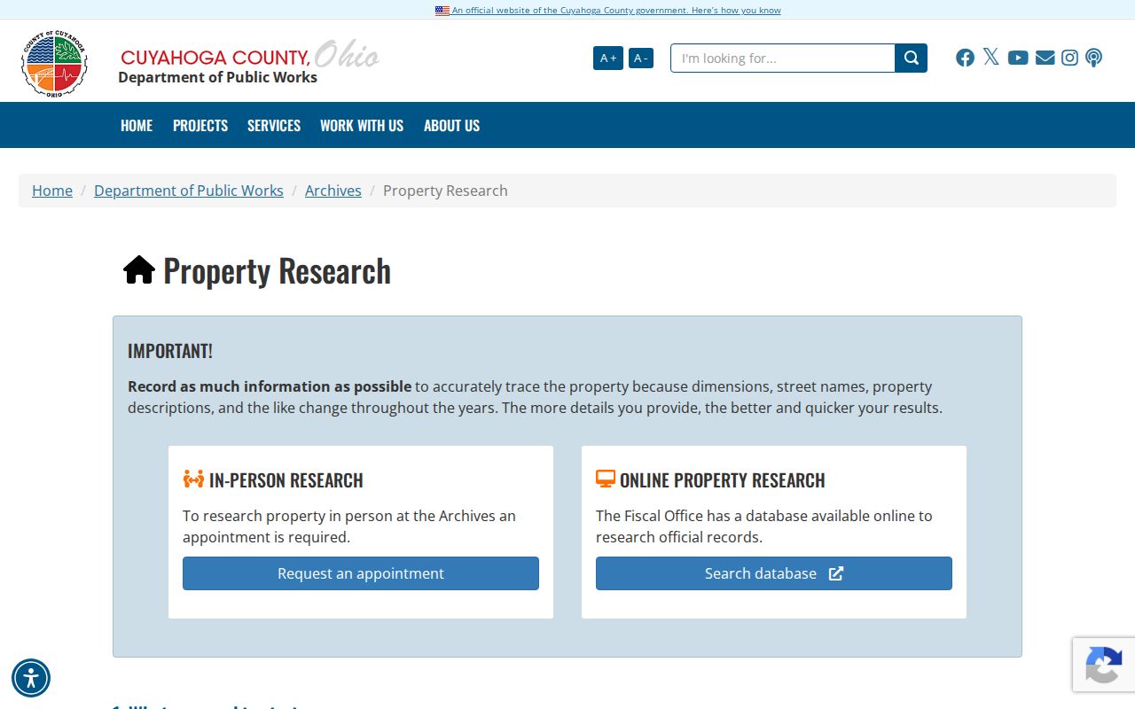 Mayfield Heights previous residents County Archives property research