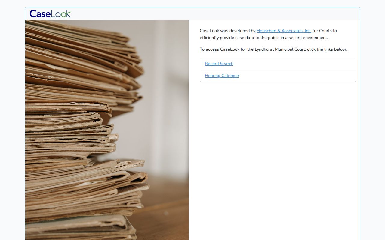 Mayfield Heights resident lookup at Lyndhurst Municipal Court CaseLook